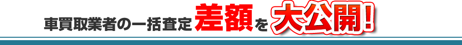 車買取一括査定差額を大公開!